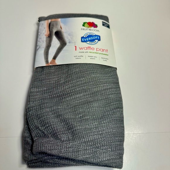 NWT. Fruit of the Loom Waffle Pant EverSoft Women's Size 3XL. Gray. - Picture 2 of 11